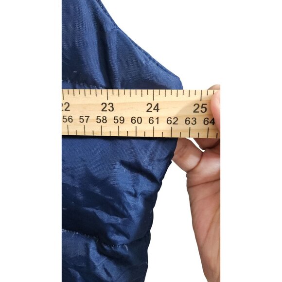 Gap Reversible Puffer Vest Blue/Red Size L Lightweight With Zipper Pockets & Dra - Picture 7 of 9